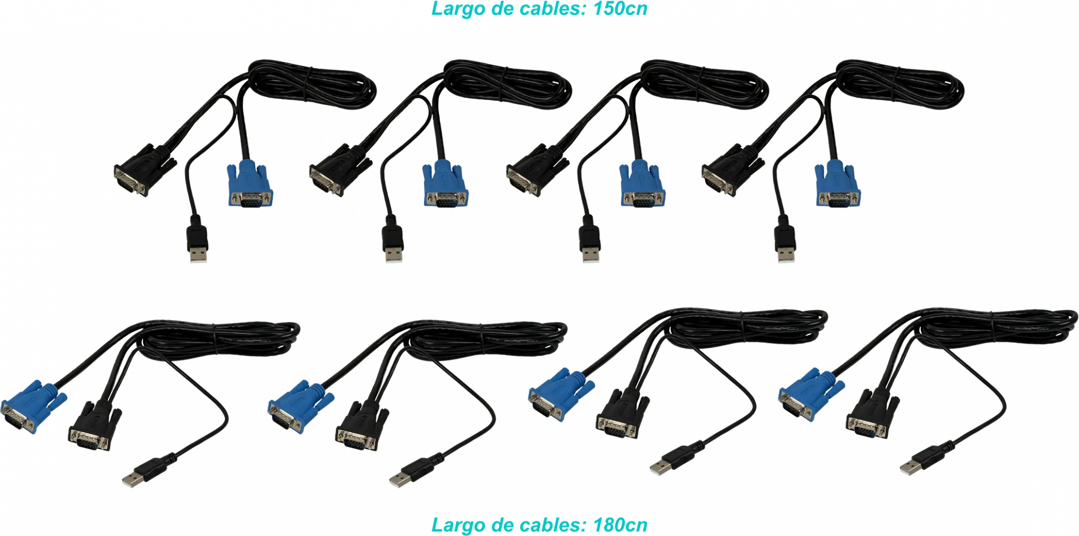 KVM RACK 8-PC/Server USB/VGA requiere cables ECAB-2 ECAB-3 MINITAR 5