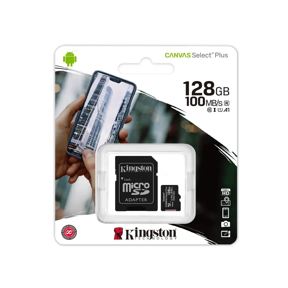 Tarjeta de Memoria 128GB MicroSD-XC c/Adaptador-SD Class10 SDCS2/128GB Kingston 2