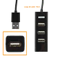 Adaptador USB HUB 4-USB-2.0 Cable-10cm 480mbps - Miniatura 2