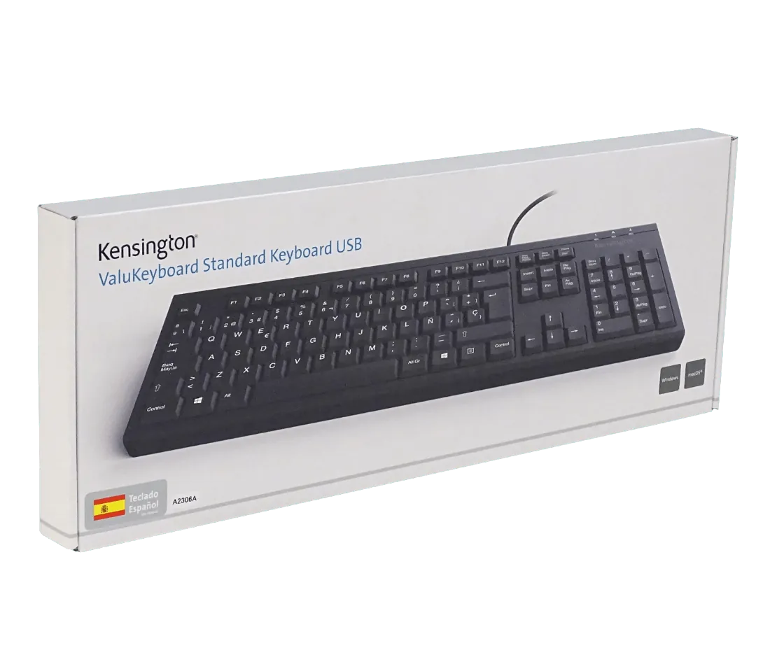 Teclado Cable-140cm Resistente Antiderrame Negro USB A2306A 4
