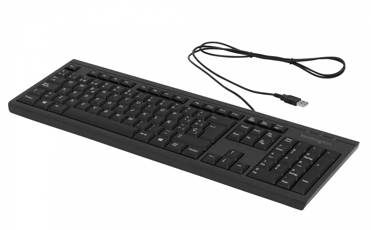 Teclado Cable-140cm Resistente Antiderrame Negro USB A2306A 2