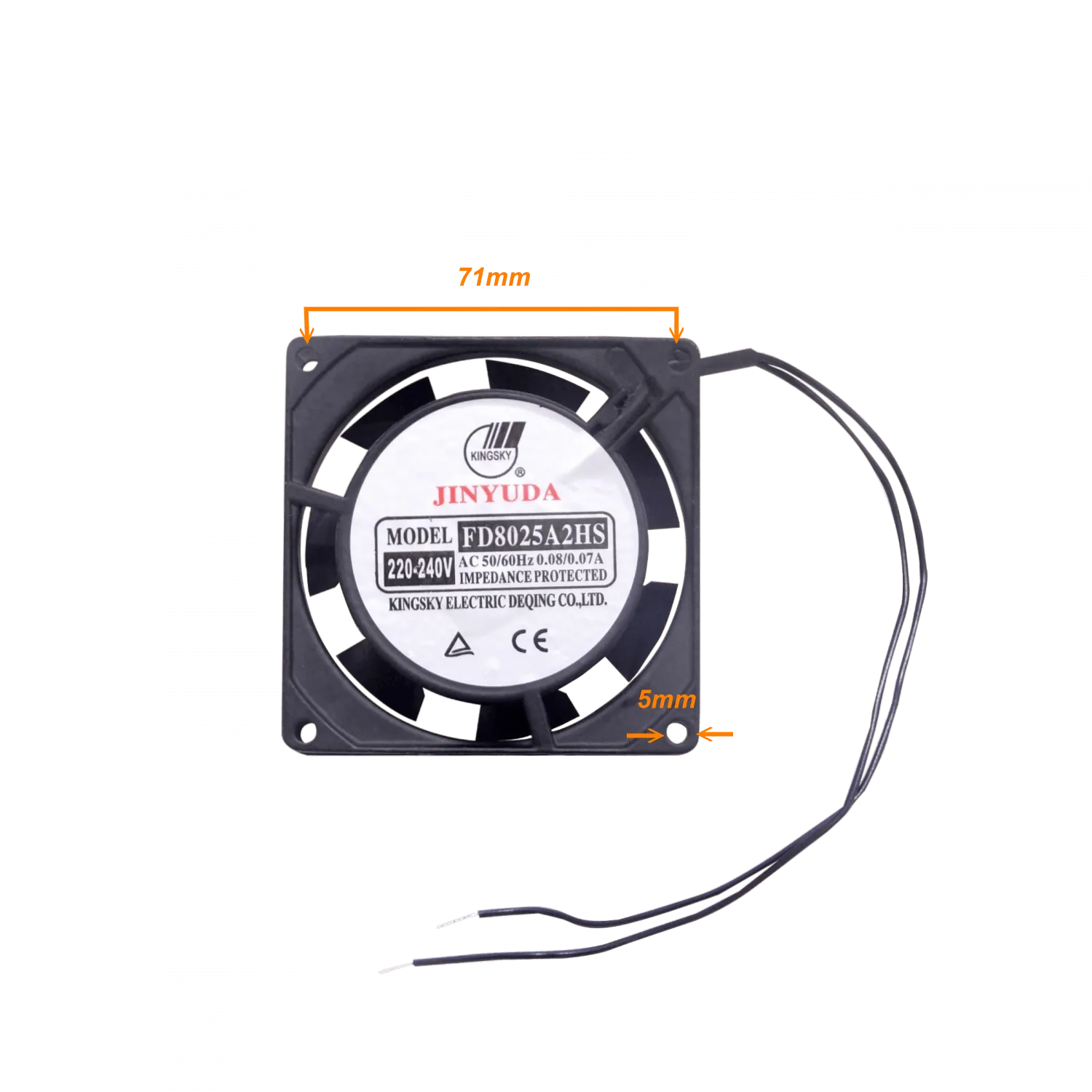 Ventilador 8x8cm 220VAC No-Incluye-Enchufe 4cm-Alto Turbina 2