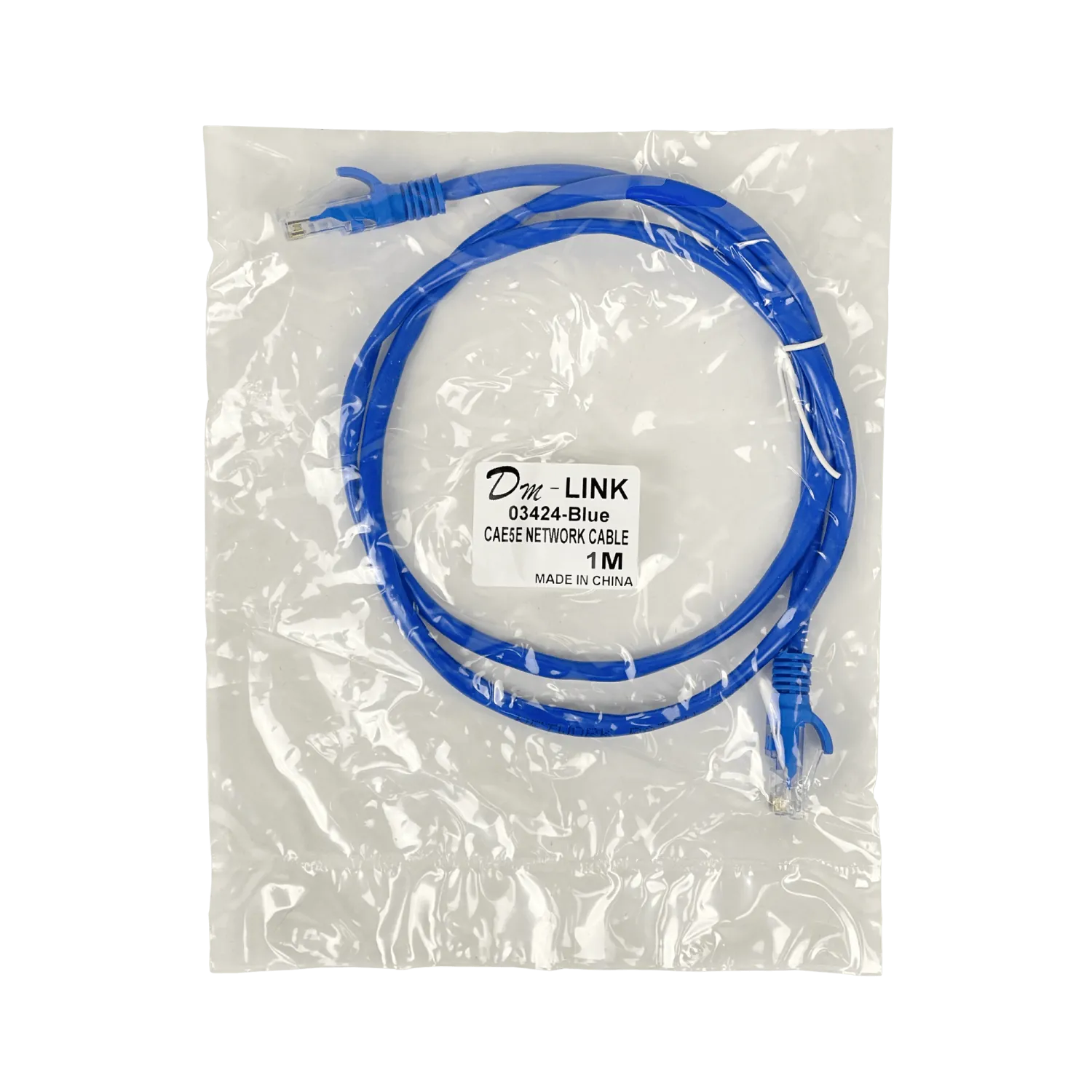 Cable Patch Cat5E Azul, 1m, Inyectado, Multifilar  3
