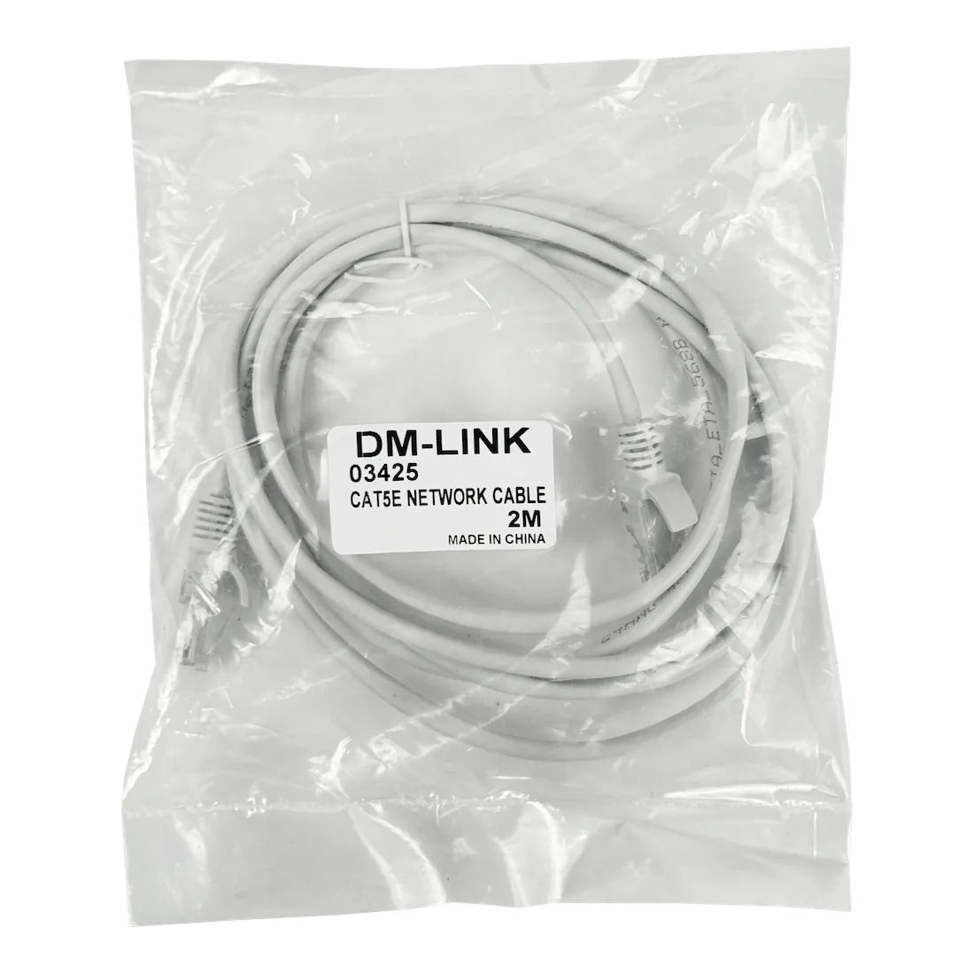 Cable Patch  RJ45 2mt Gris CCA Inyectado Multifilar Cat5e Aleacion 5