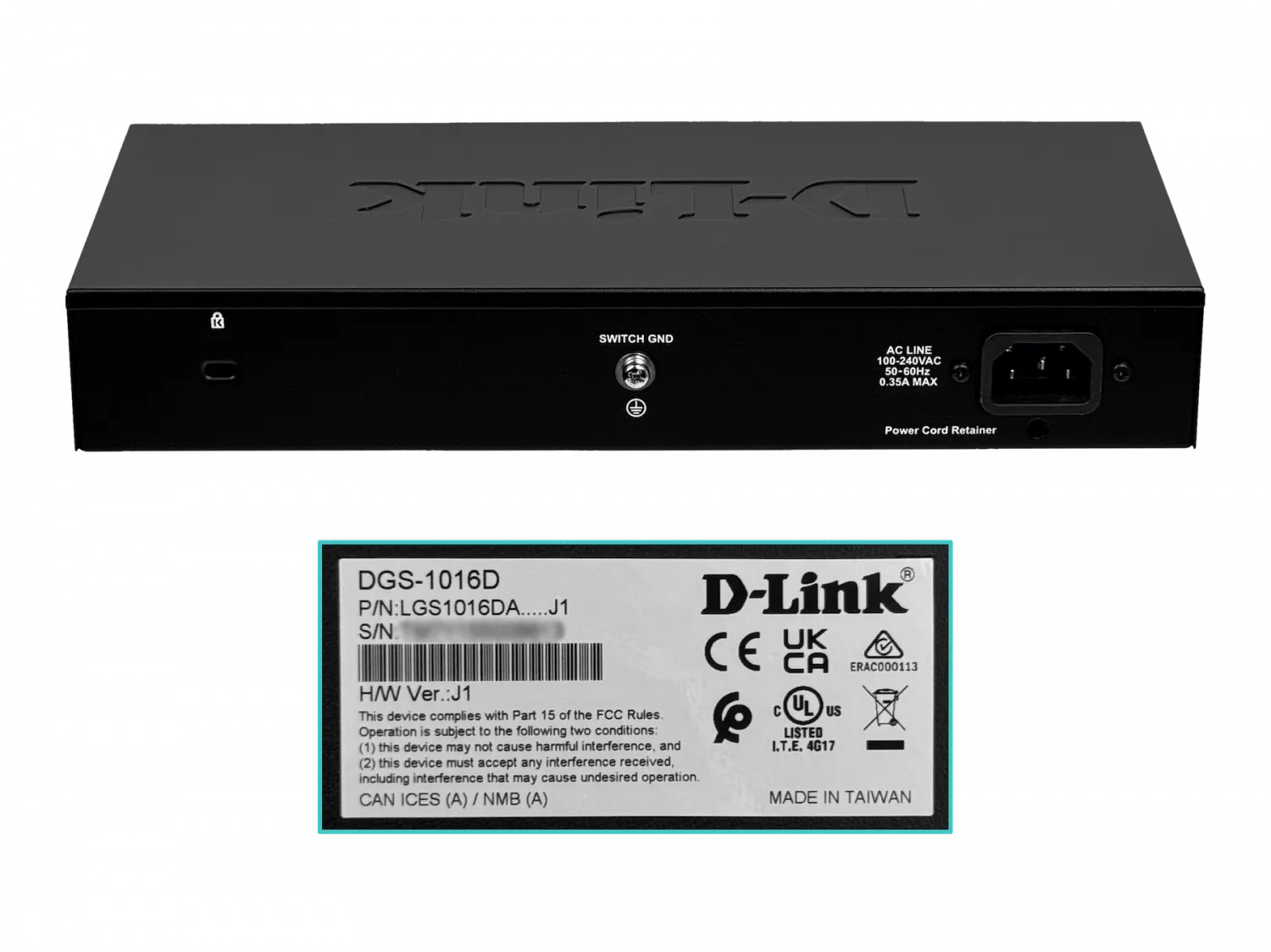 Switch D-link 16Port 10/100/1000 Rack 2