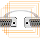 Cable directo Serial RS232 DE-09 1,2mt DB9-Hembra-Hembra 120cm  - Miniatura 2