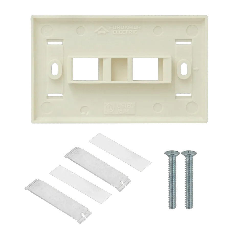 Faceplate Furukawa para 2-Keystone Blanco Plano 2P 70x114mm  2