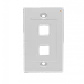 Faceplate Blanco 2-Keystone Vertical  70x114mm - Miniatura 3