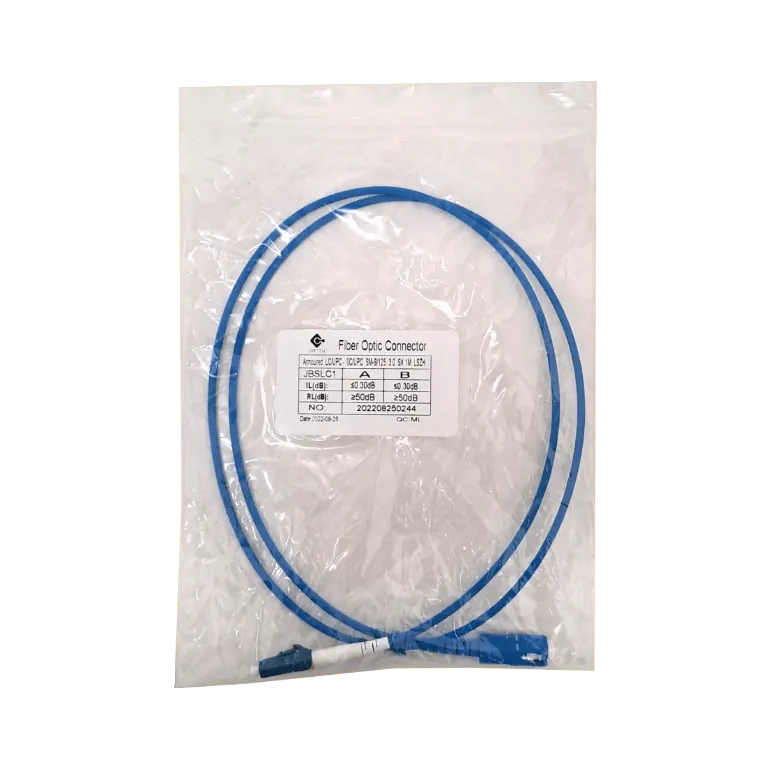 Jumper Blindado 1mt LC-SC SM Simplex Jumper Cable Fibra 3.0mm 9/125um 3