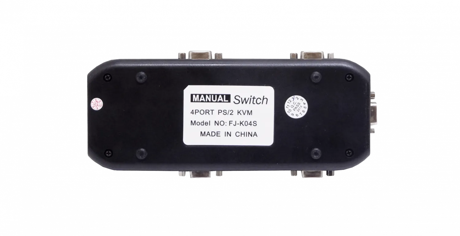 KVM 4-PS2-VGA requiere Cables no incluye Fuente de Poder 5-9VDC 100mA 4