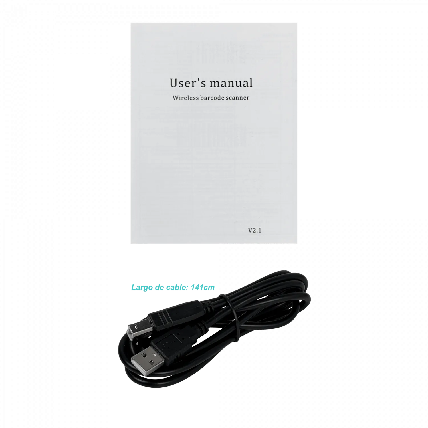 Pistola Inalambrica Laser Lector Codigo Barra y QR inc-Cable-USB 5