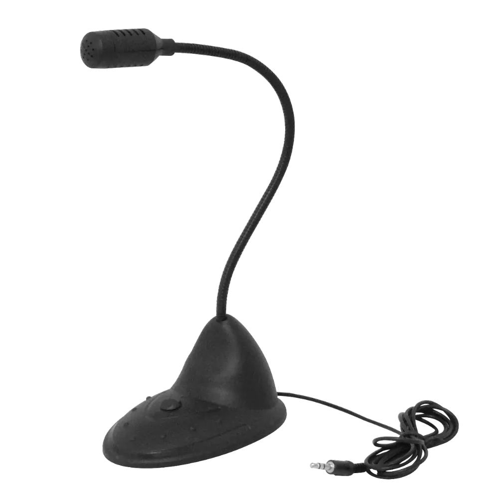 Microfono 3,5mm-M c/Base Cable 130cm para Escritorio  2