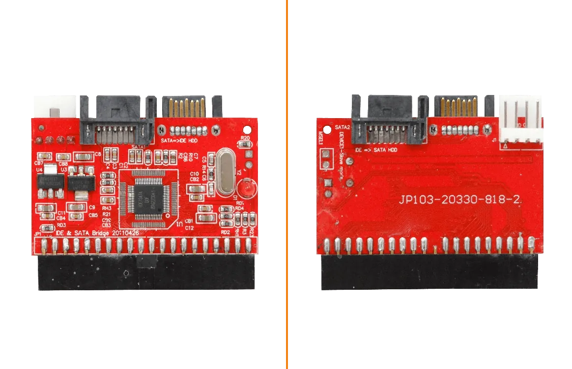 Convertidor IDE/SATA Bidireccional c/ Cable de Datos SATA 4