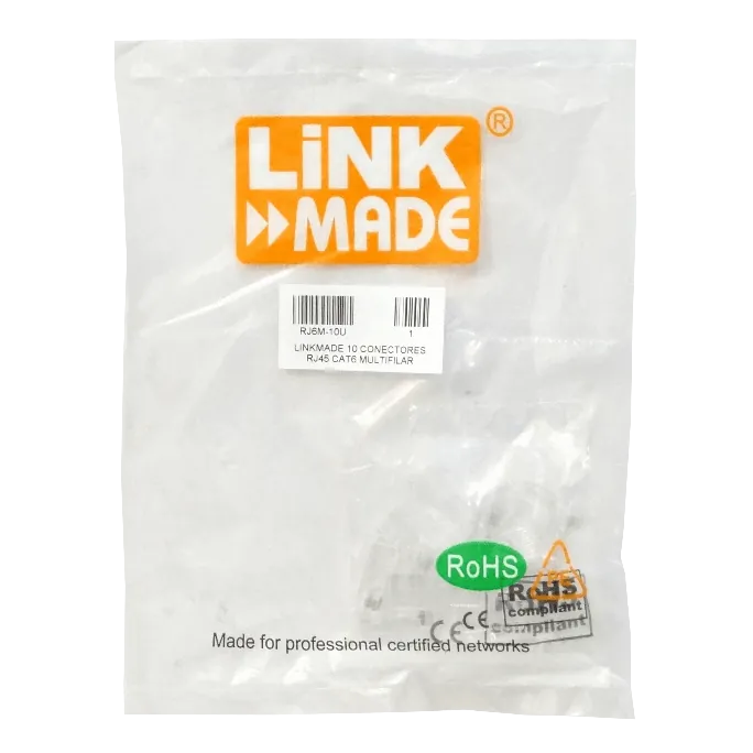 Conector RJ45 Cat6 UTP Multifilar 10-unidades para Redes de Alta Velocidad 3