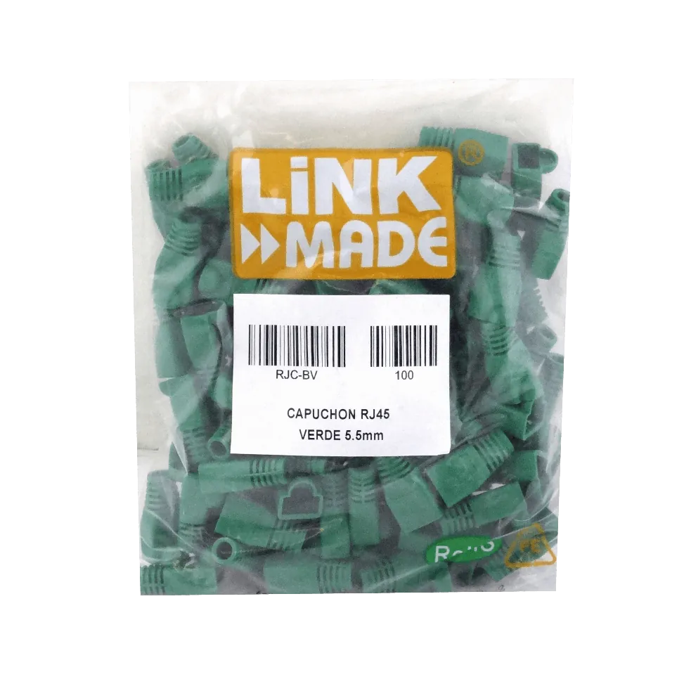 Capuchon p/RJ45 Verde Bolsa-100-unidades  4
