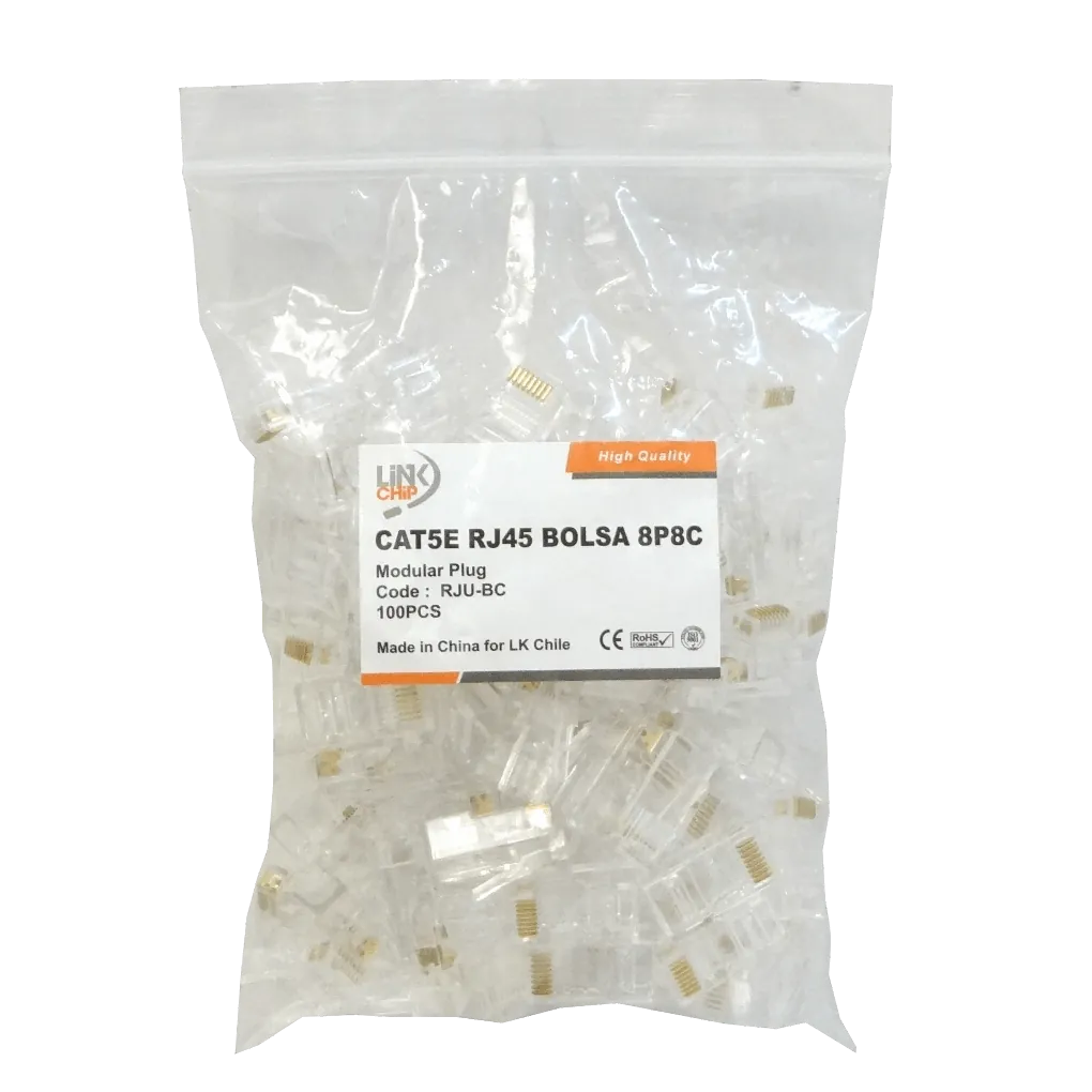 Conectores Crimpeables CAT5 RJ45 Bolsa 100  4