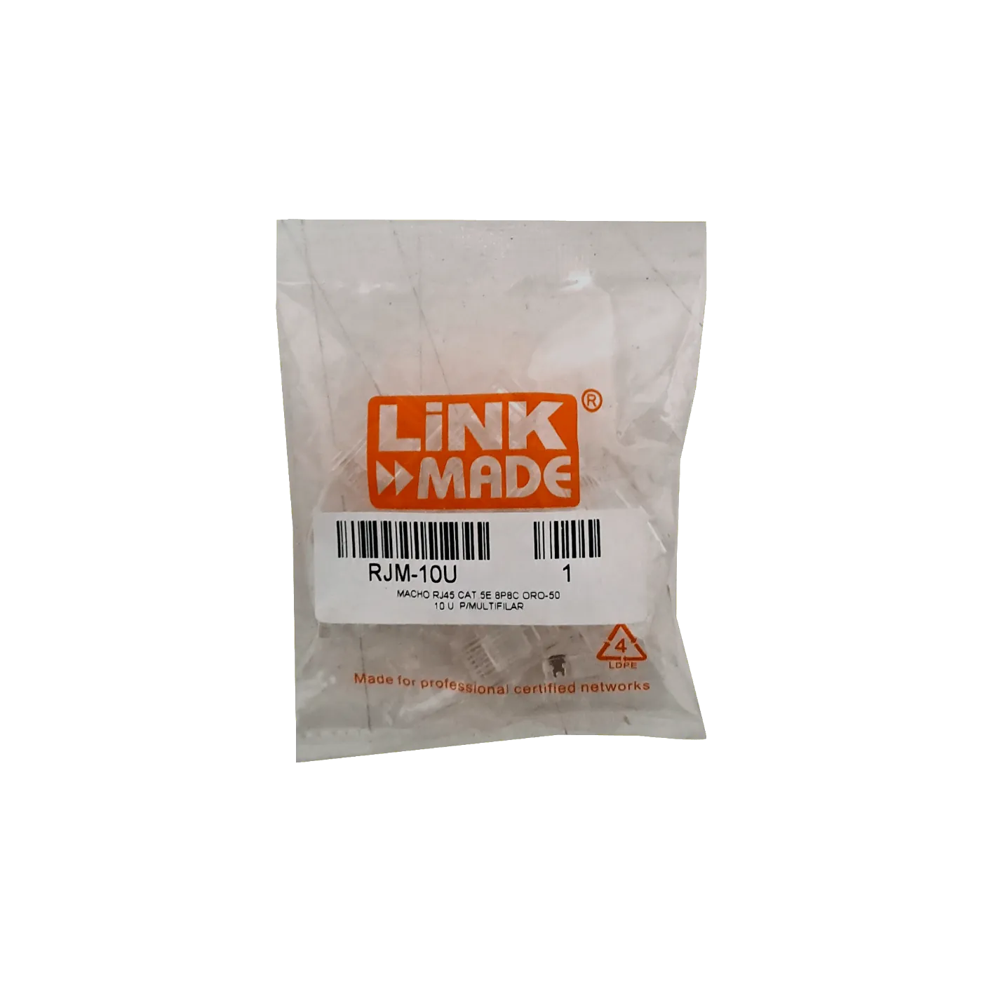 Conector RJ45 Cat5e UTP Multifilar 10-unids de Alta Calidad para Redes 4