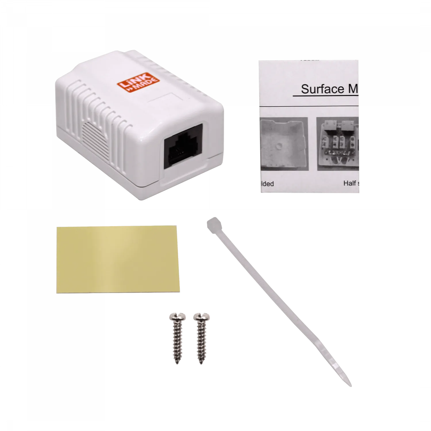 Roseta 1-RJ45 Cat5e UTP 66x49x25mm 5