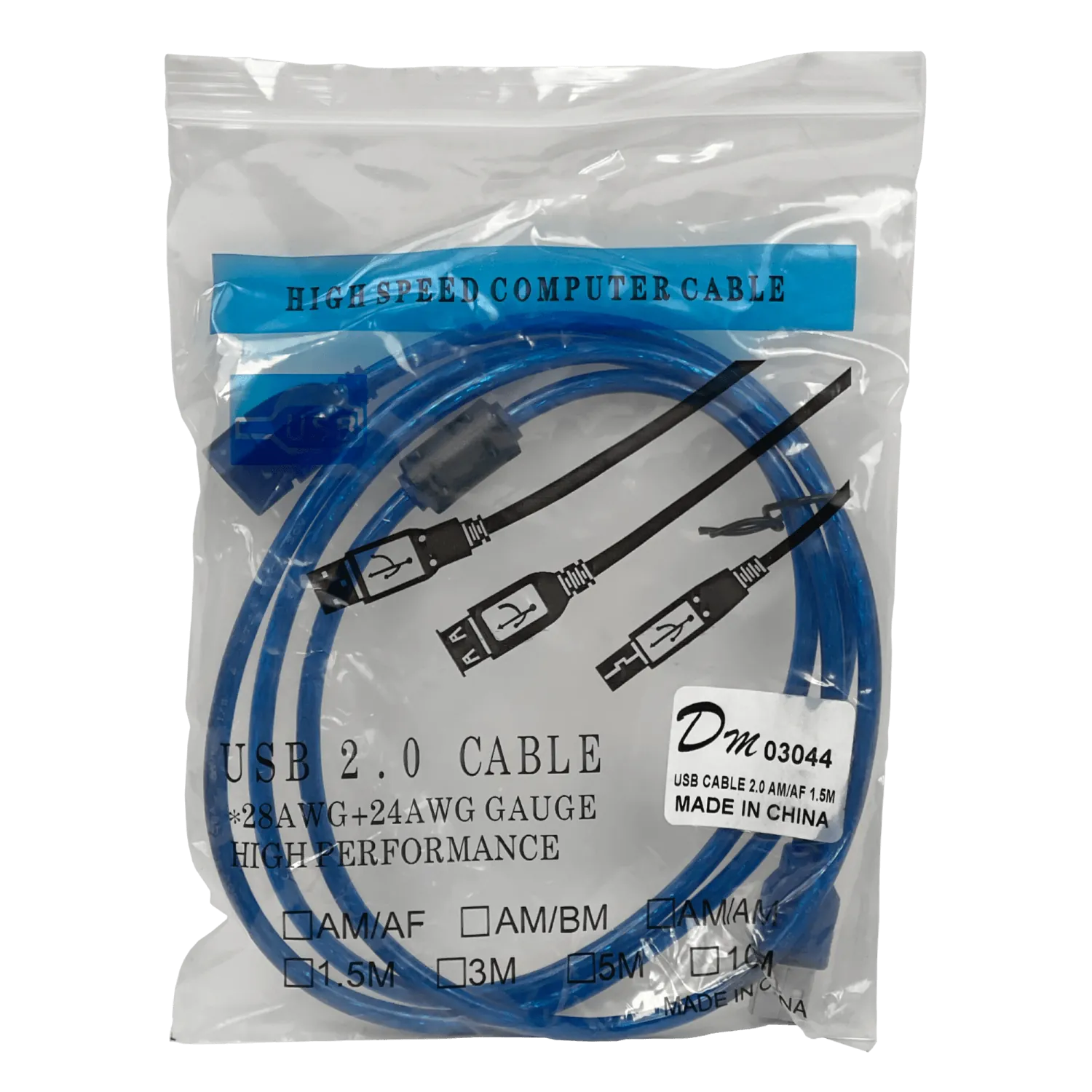 Cable de Extensión USB Pasivo 1.5m, USB A-M a USB A-H 3