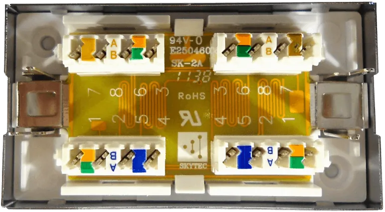Copla Punchable Cat6 STP FTP Blindada Metálica de Alta Calidad 3