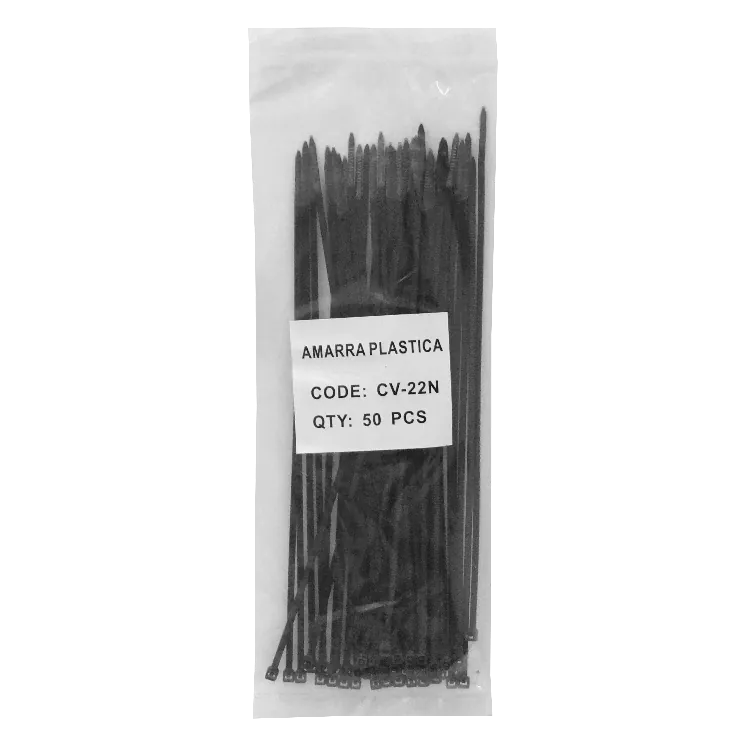 Amarra Plastica Nylon Negra 50-un 200x2,5mm  2.5x200mm 3