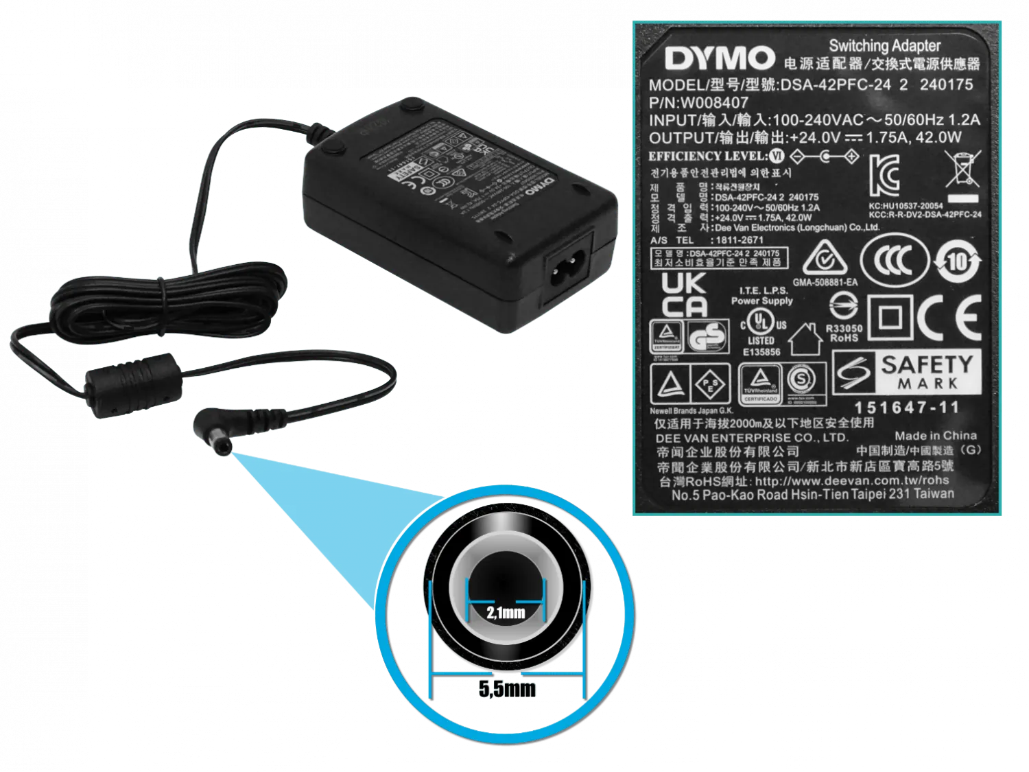 Impresora Termica 56mm 51/min Etiquetas-30xxx LabelWriter-550 DYMO  5