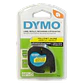 Etiqueta Plastica Letratag DYMO Negro sobre Amarillo 12mm x 4mt  - Miniatura 2
