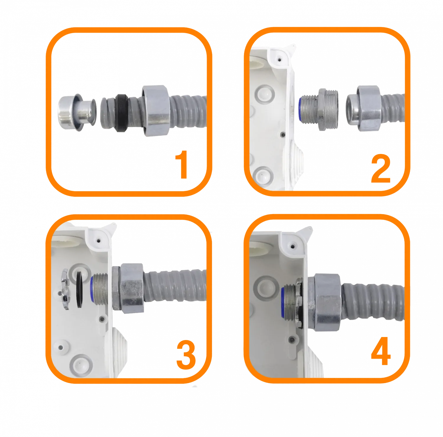 Prensa Estopa para Flexible Metalico 20mm 1/2-Pulg  Aislacion IP65 5