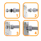 Prensa Estopa para Flexible Metalico 20mm 1/2-Pulg  Aislacion IP65 - Miniatura 5