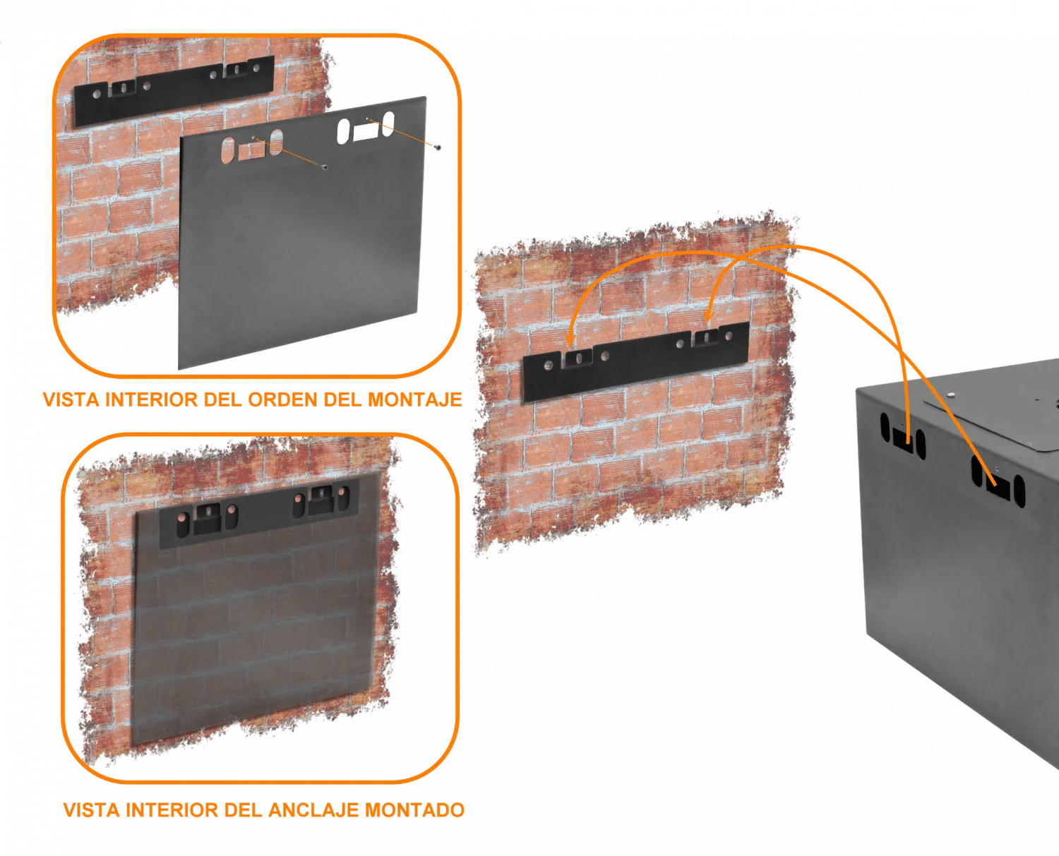 Gabinete Rack  5U 45cm Pared Negro 4