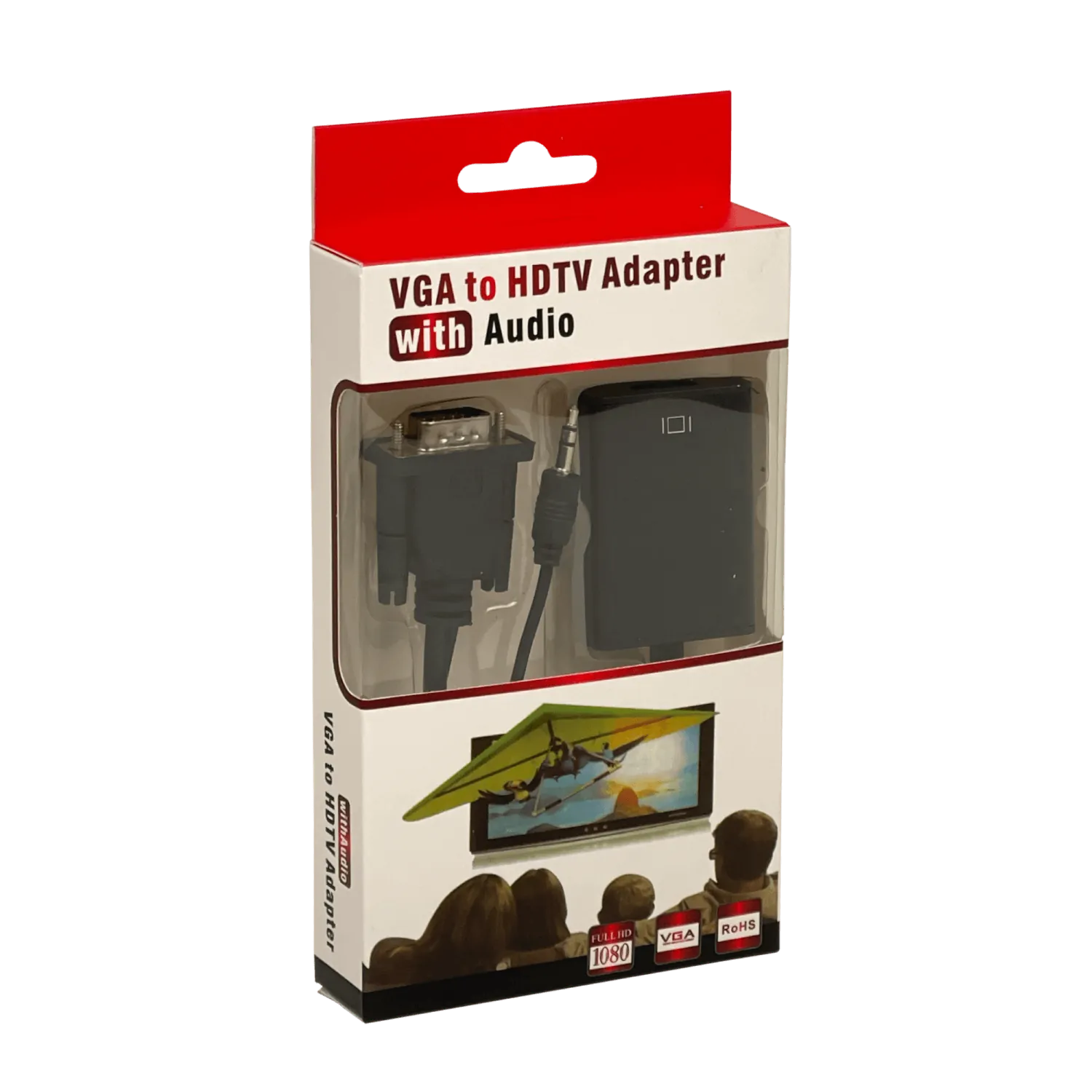 Convertidor VGA Macho + Audio 3.5mm a HDMI Hembra, Video + Audio 2