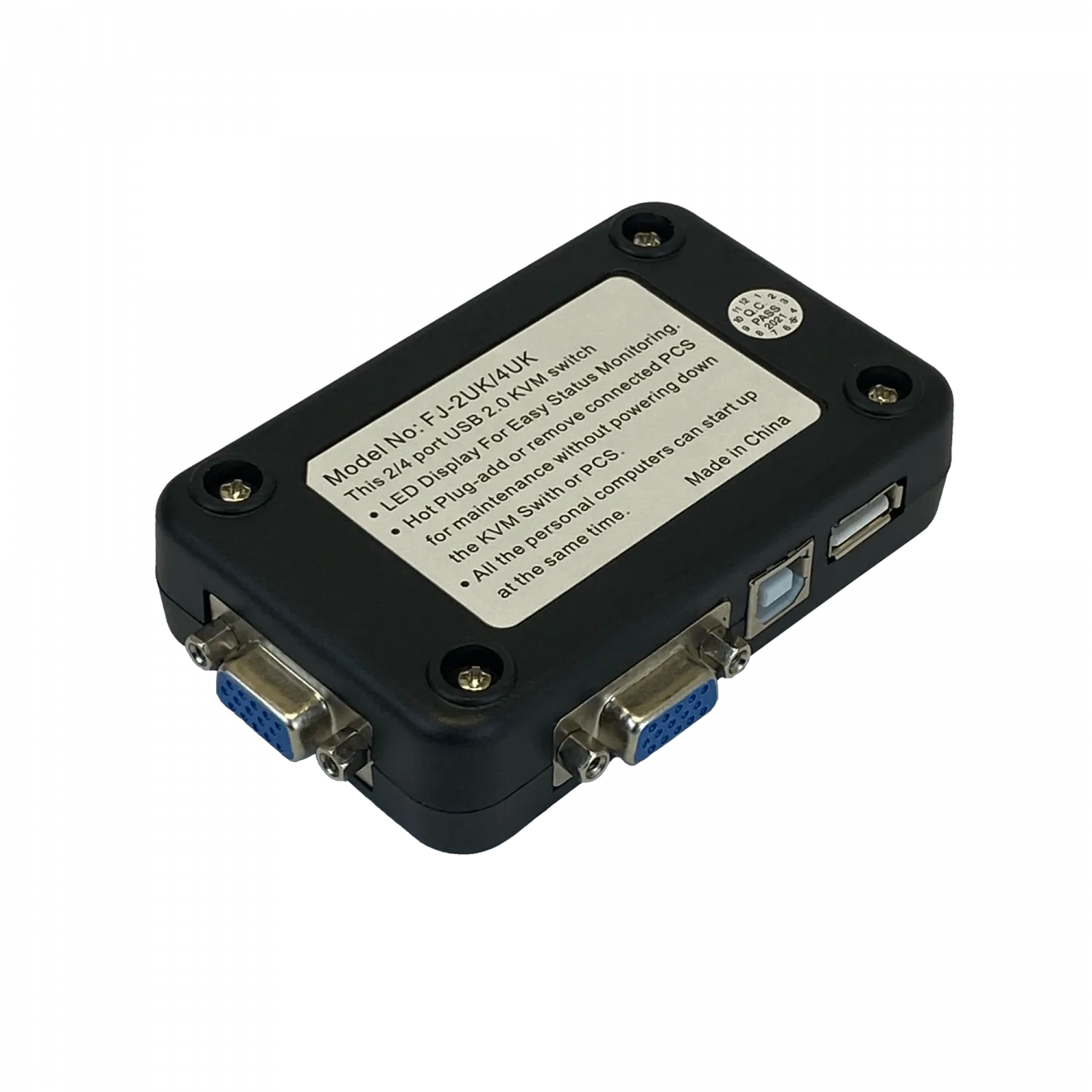KVM 2 USB/VGA HUB-3-USB2.0  no-req-Fuente-Poder 1920x1440 req-Cables 3