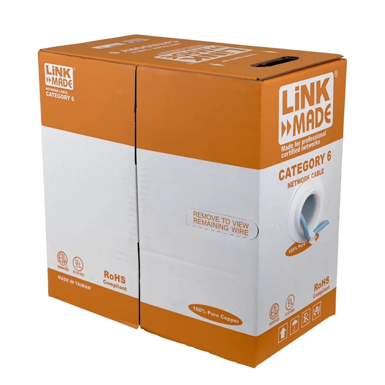 Cable UTP LSZH Azul CAT6 300mt Unifilar Cobre Caja Cable Taiwan 3