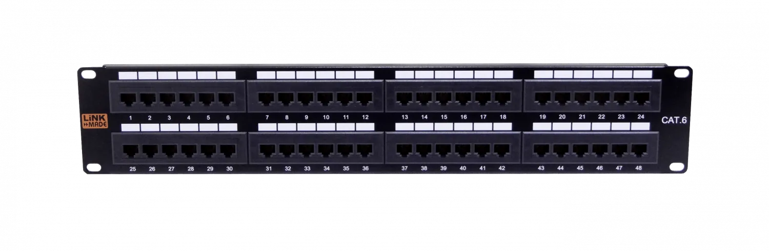 Patch Panel UTP 48-RJ45 Cat6 2U Certific UL 2