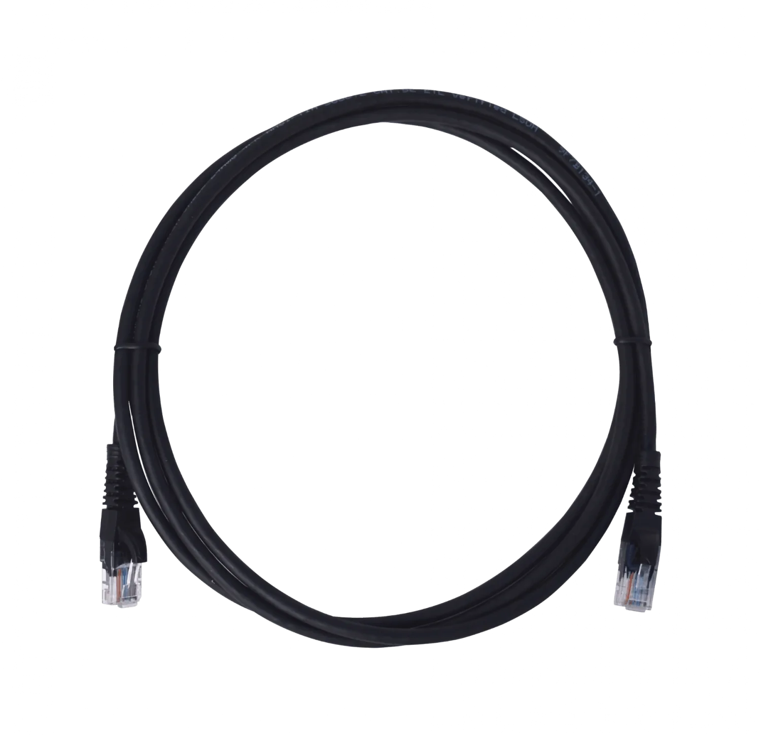 Cable Patch 2mt Cat6 Negro LSZH Inyectado Multifilar 2