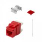 Punch Keystone Hembra RJ45  Rojo Cat6 UTP Multilan Furukawa - Miniatura 3