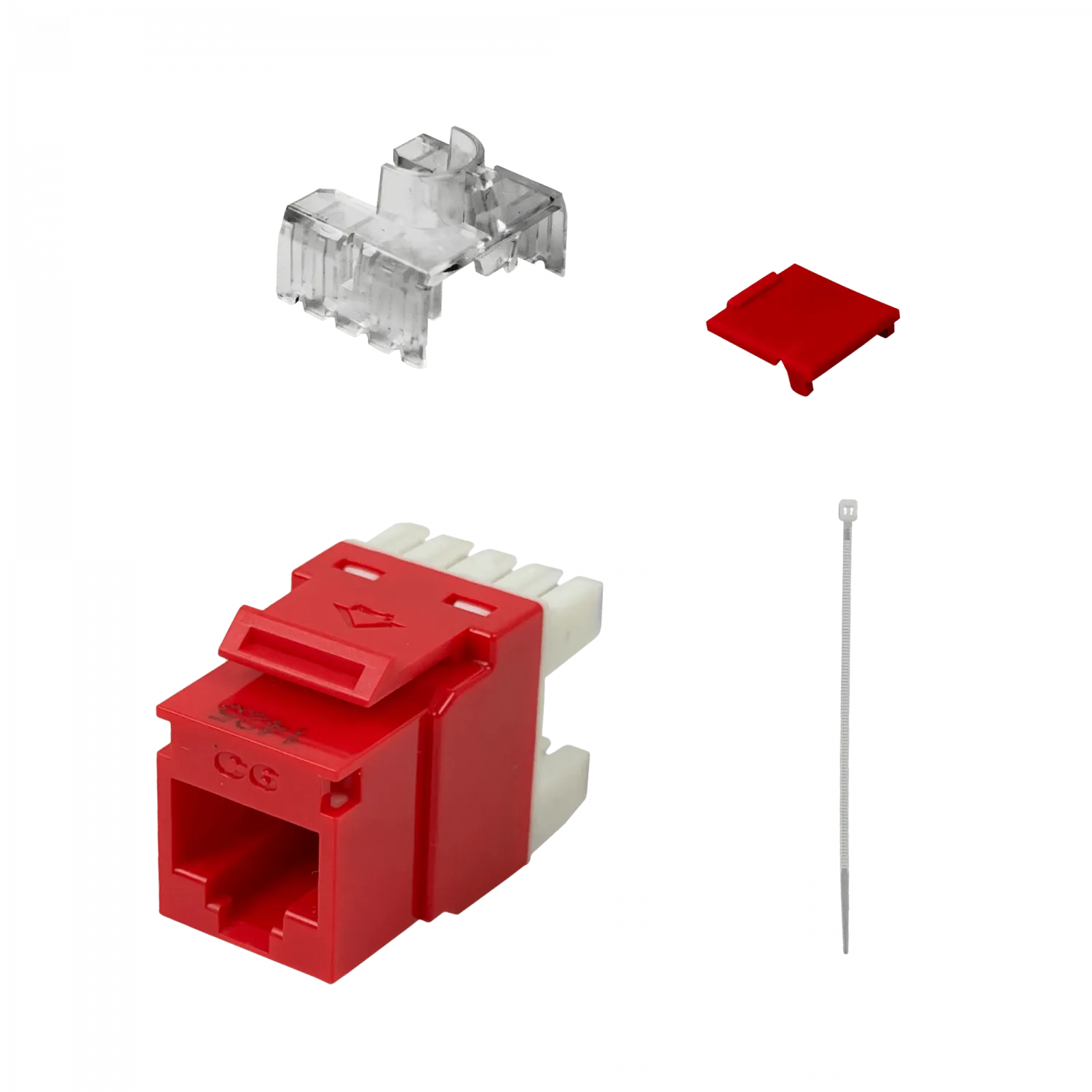 Punch Keystone Hembra RJ45  Rojo Cat6 UTP Multilan Furukawa 3