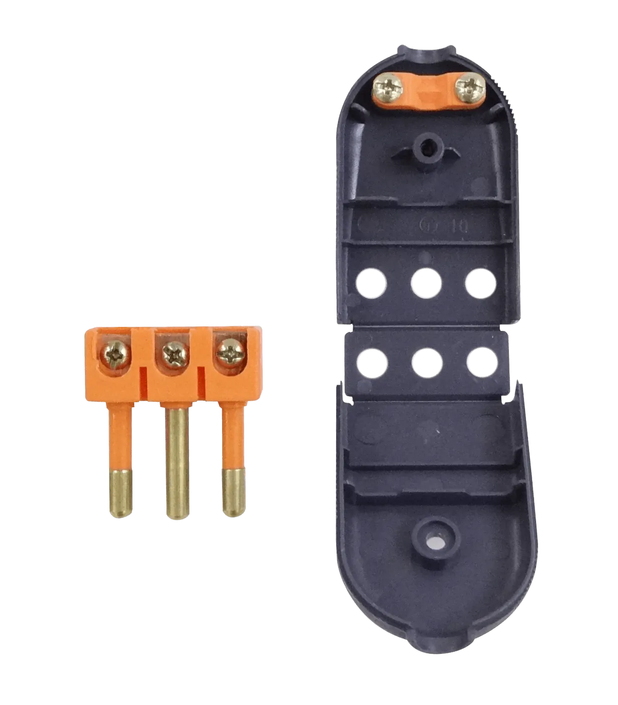 Enchufe Macho c/Tierra  Negro 10A SEC-60477  Kalop 3