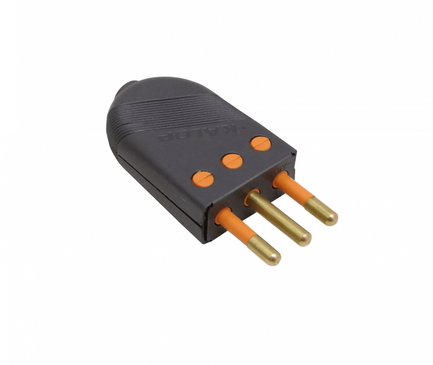 Enchufe Macho c/Tierra  Negro 10A SEC-60477  Kalop 2