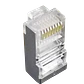 Conector RJ45 Metalico 10-unids p/Uniifilar Cat5e FTP STP  - Miniatura 2