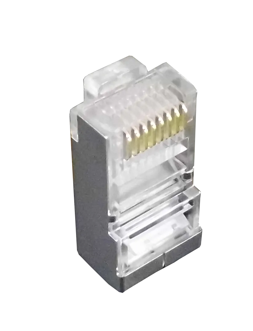 Conector RJ45 Metalico 10-unids p/Uniifilar Cat5e FTP STP  2