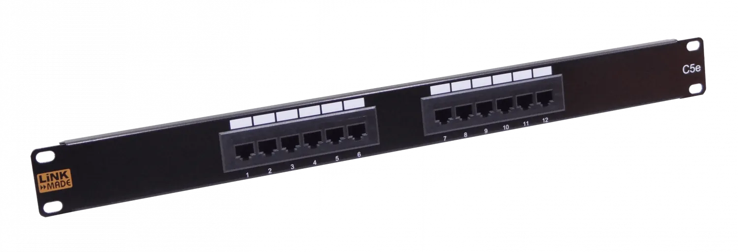 Patch Panel 12-RJ45 Cat5e 1U UL Certific 3