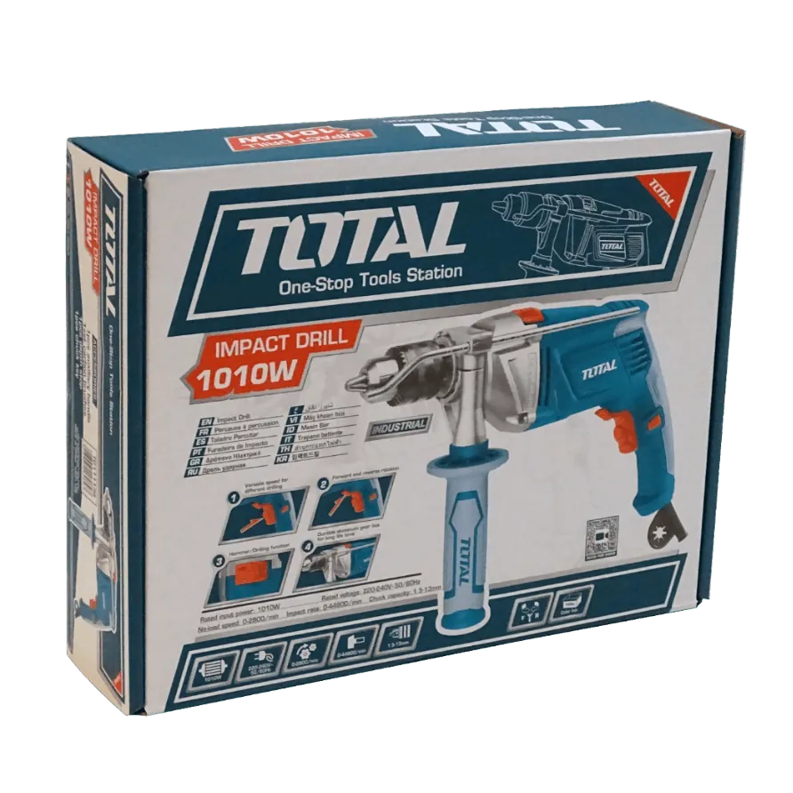 Taladro de impacto Industrial Total 1010W 240VAC 2800RPM 13mm-Mandril  4