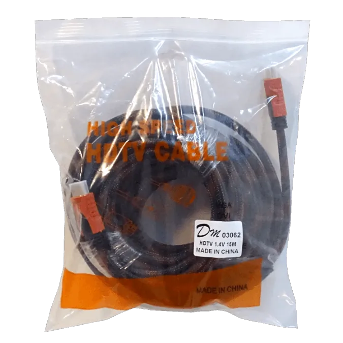Cable HDMI-M HDMI-M  15mt sin/Bisagra   v1.4 3D 1500cm 3