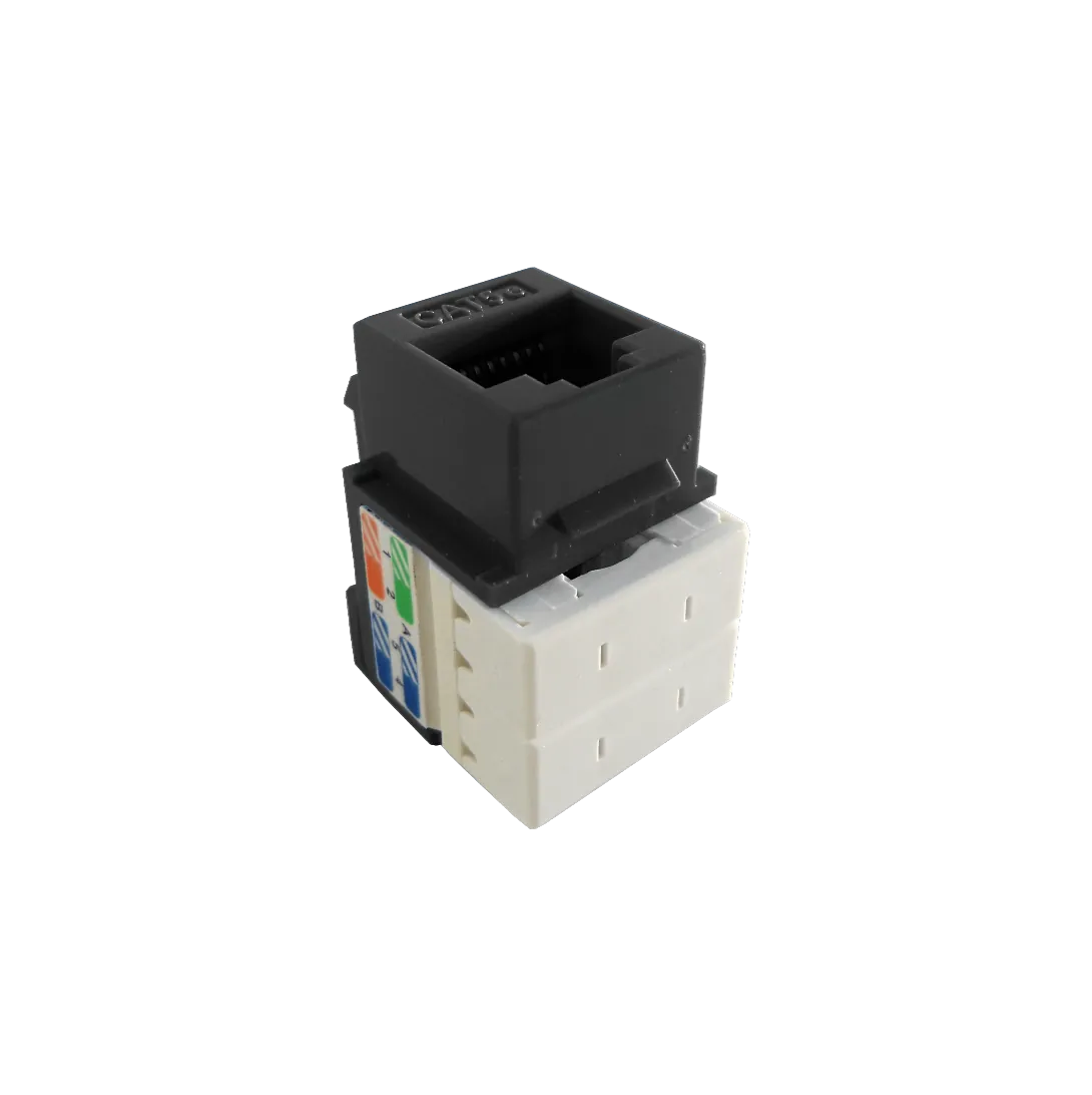 Conector Keystone Punchable  Negro Hembra RJ45 Cat5E U/UTP  3