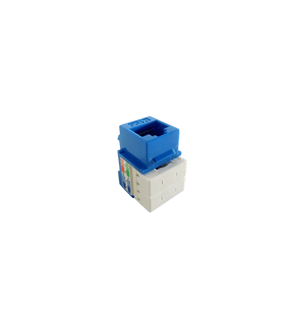 Conector Punchable  Keystone  Hembra RJ45 Azul Cat5E U/UTP  2