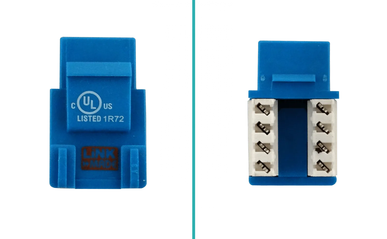Conector Punchable  Keystone  Hembra RJ45 Azul Cat5E U/UTP  4