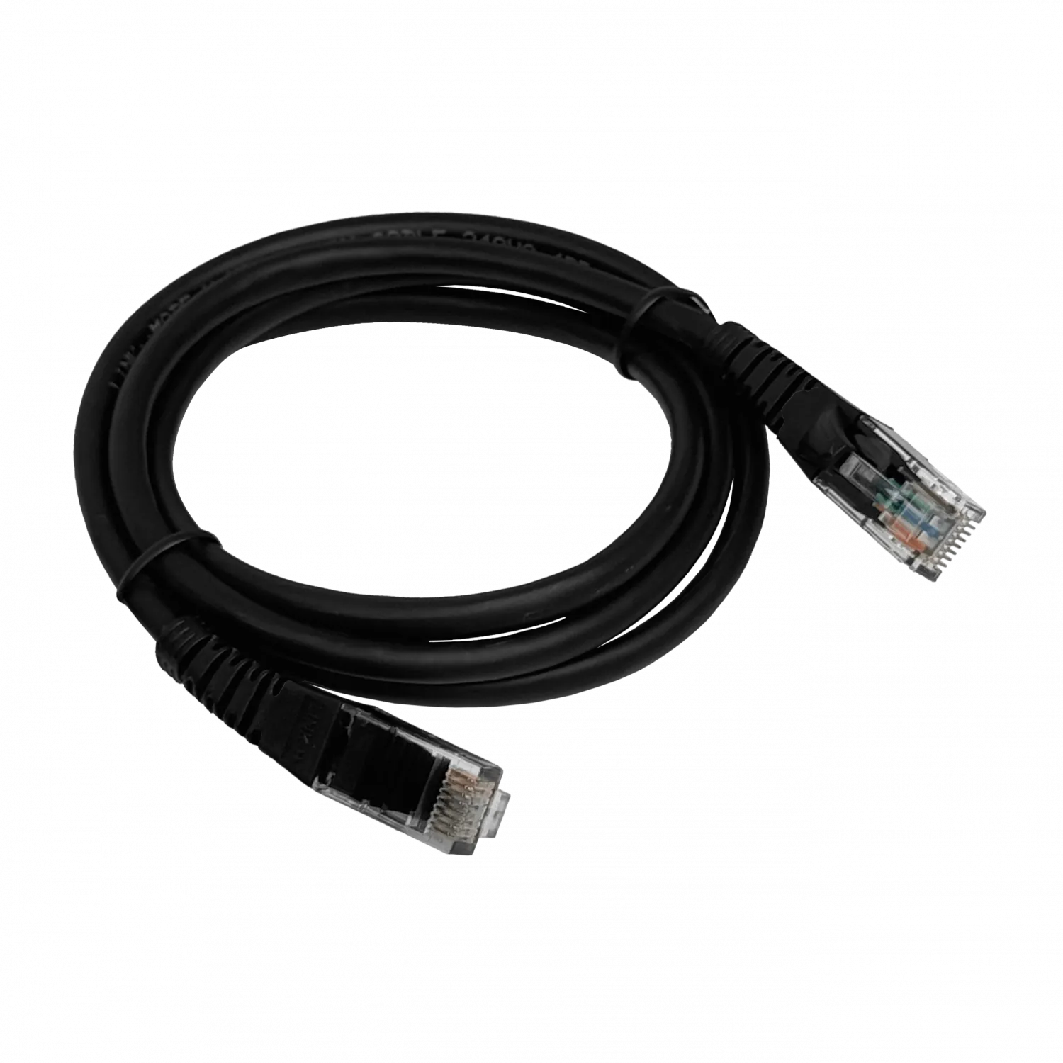 Cable Patch 1mt Cat5e Negro LSZH Inyectado Multifilar 3