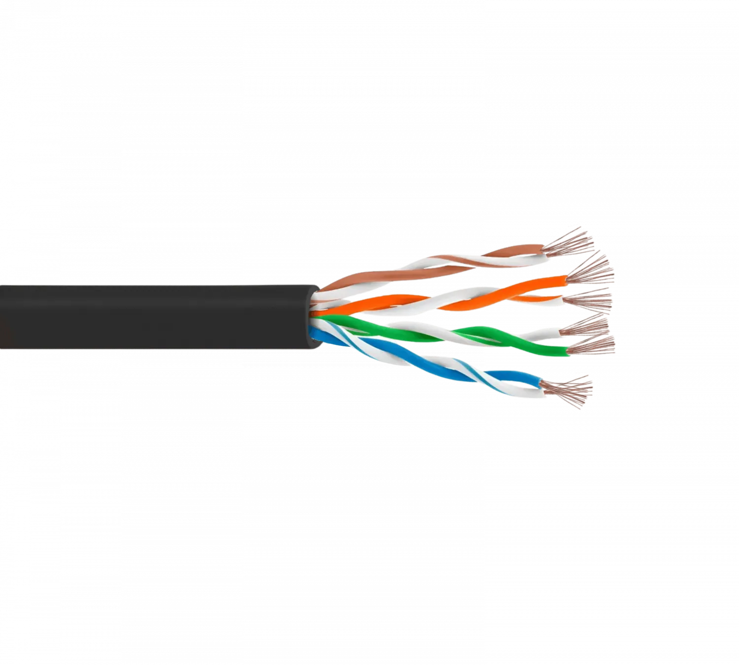 Cable Patch 3mt Cat5e Negro LSZH Inyectado Multifilar 2
