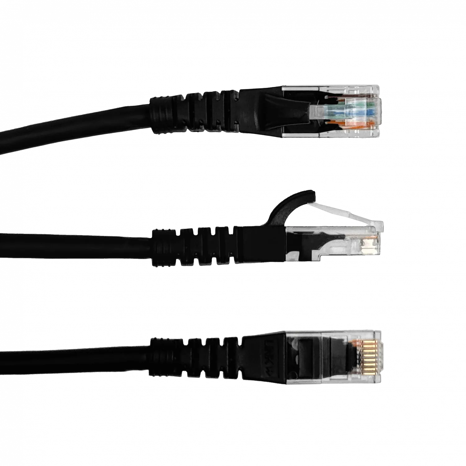 Cable Patch 3mt Cat5e Negro LSZH Inyectado Multifilar 3